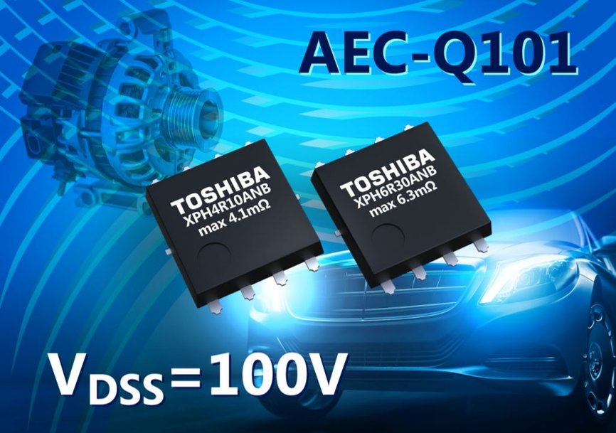 Toshiba announces new 100 V N-channel MOSFETs for automotive applications